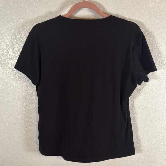Pumiey Black Double Layer Fitted Crew Tee Shirt Size 2XL - Picture 2 of 5